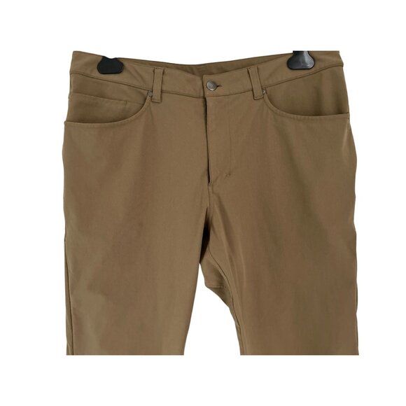 Lululemon ABC Classic-Fit 5 Pocket Pant Warpstreme Beige Size 32/29 - Picture 2 of 5